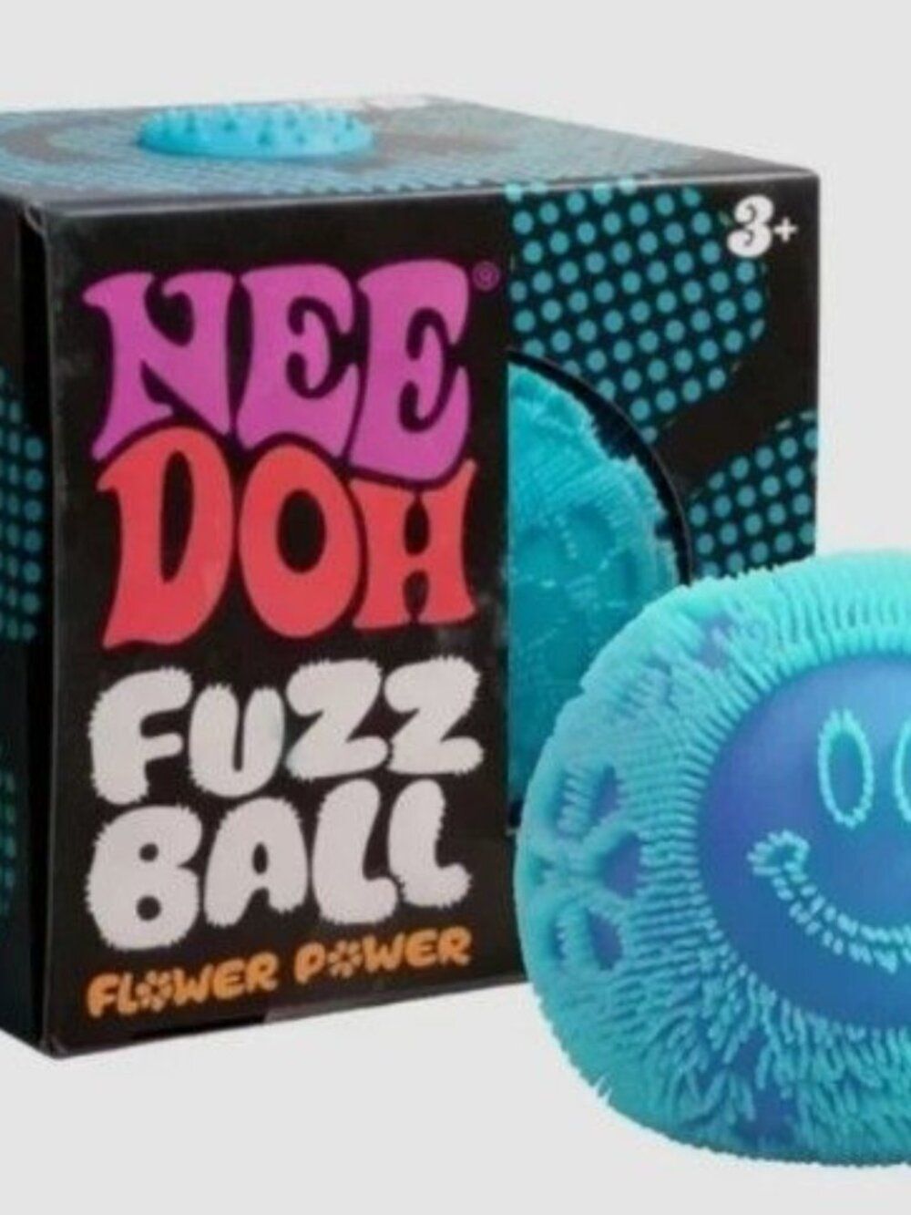 Nee Doh Fuzz Ball Flower Power Squishy Stress Ball Fidget Toy NEEDOH blue